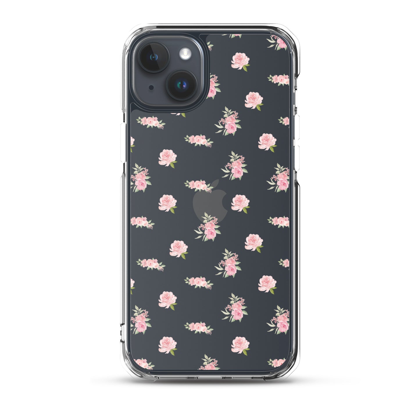 Pink Vintage Roses Clear iPhone Case