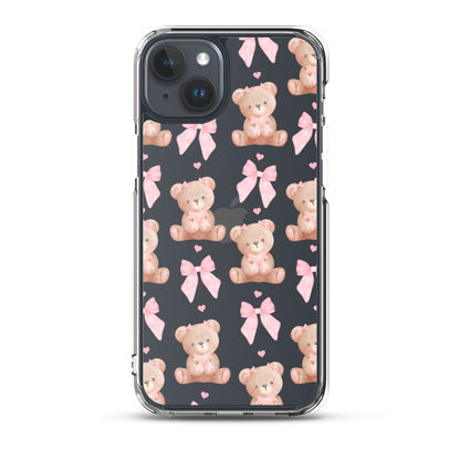 Bows & Bears Clear iPhone Case