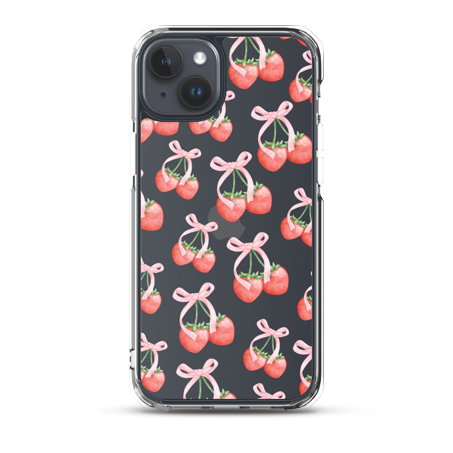 Sweet Strawberries Clear iPhone Case