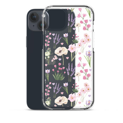 Purple Garden Clear iPhone Case