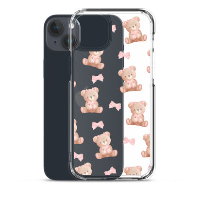 Bow Bear Clear iPhone Case