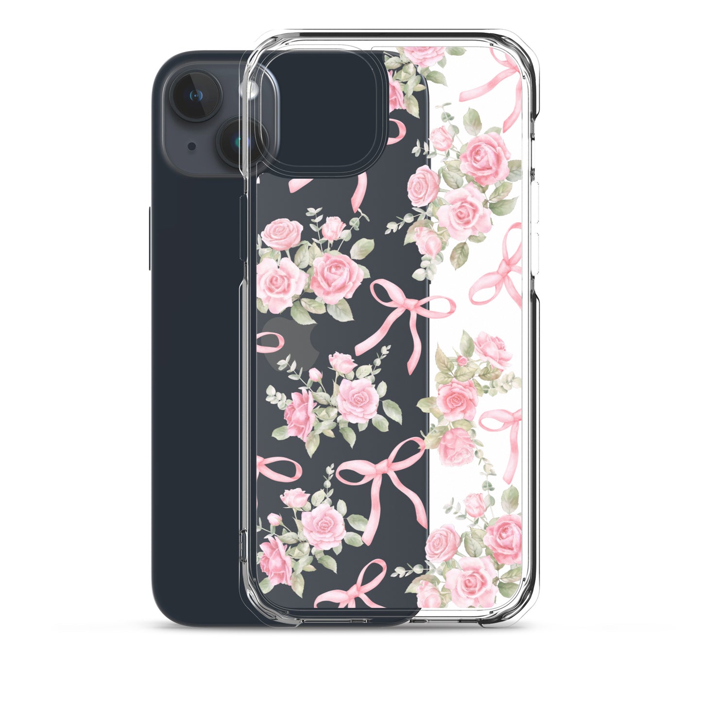 Bows & Roses Clear iPhone Case