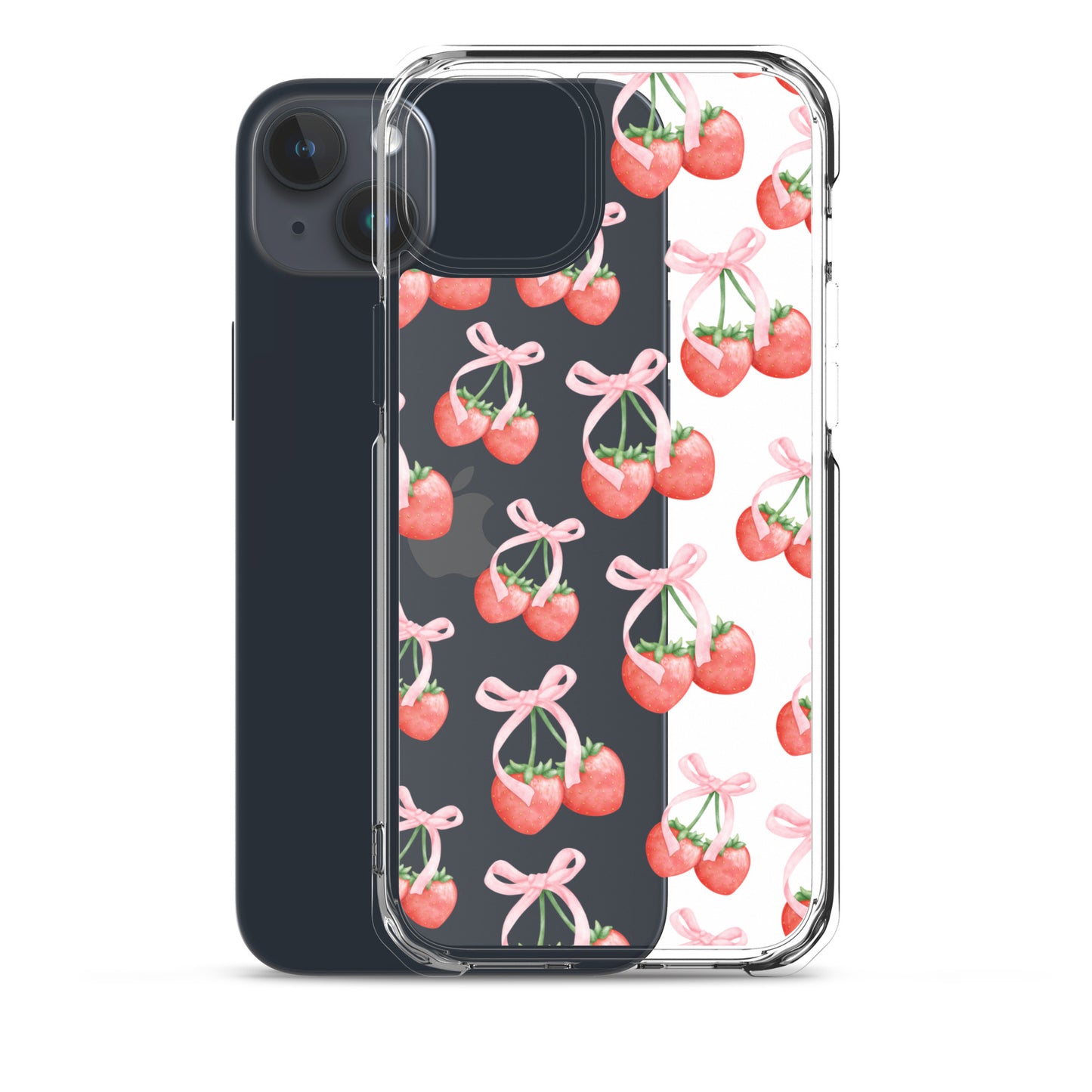 Sweet Strawberries Clear iPhone Case