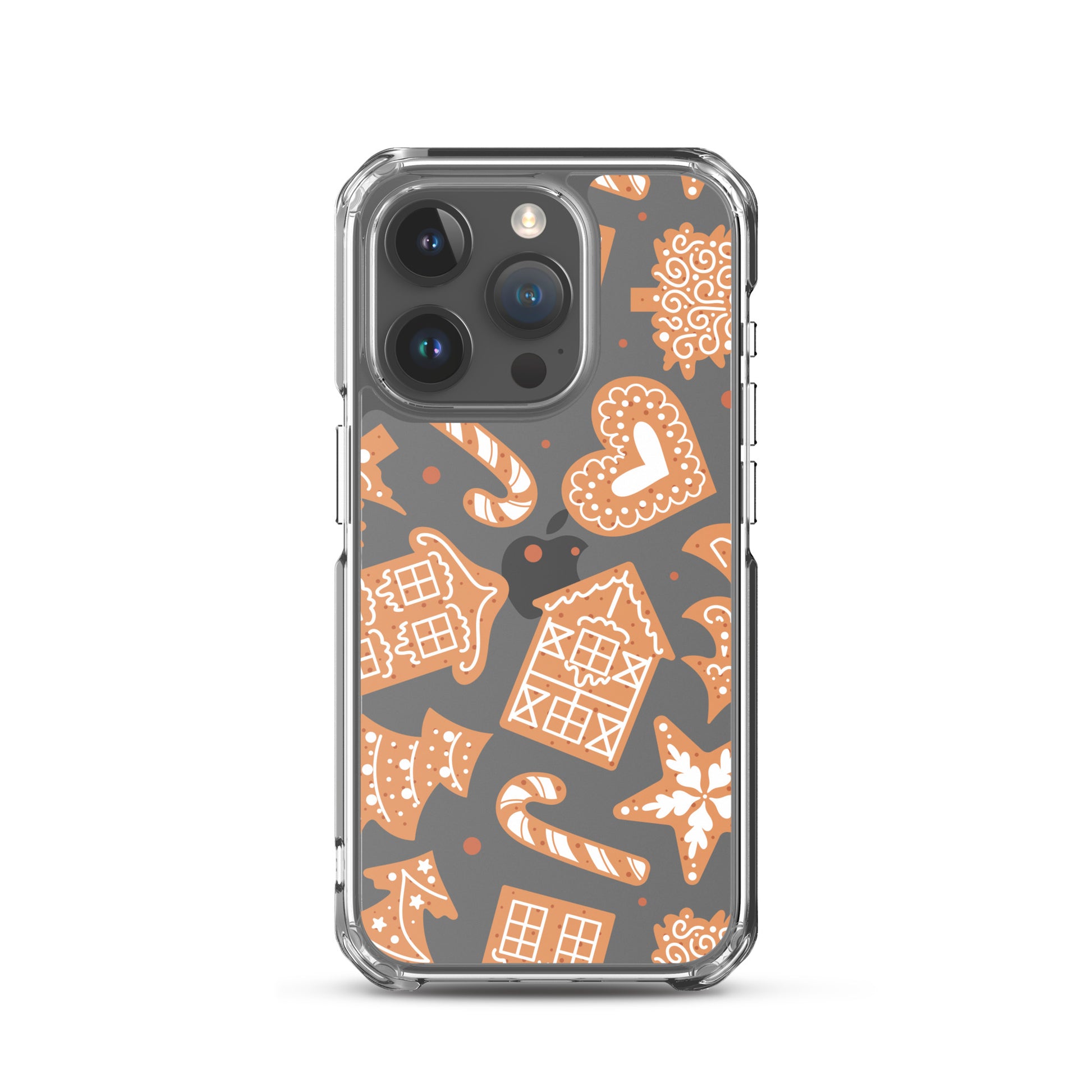 Gingerbread Clear iPhone Case iPhone 15 Pro