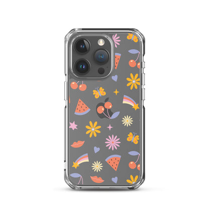 Summer Vibes Clear iPhone Case iPhone 15 Pro