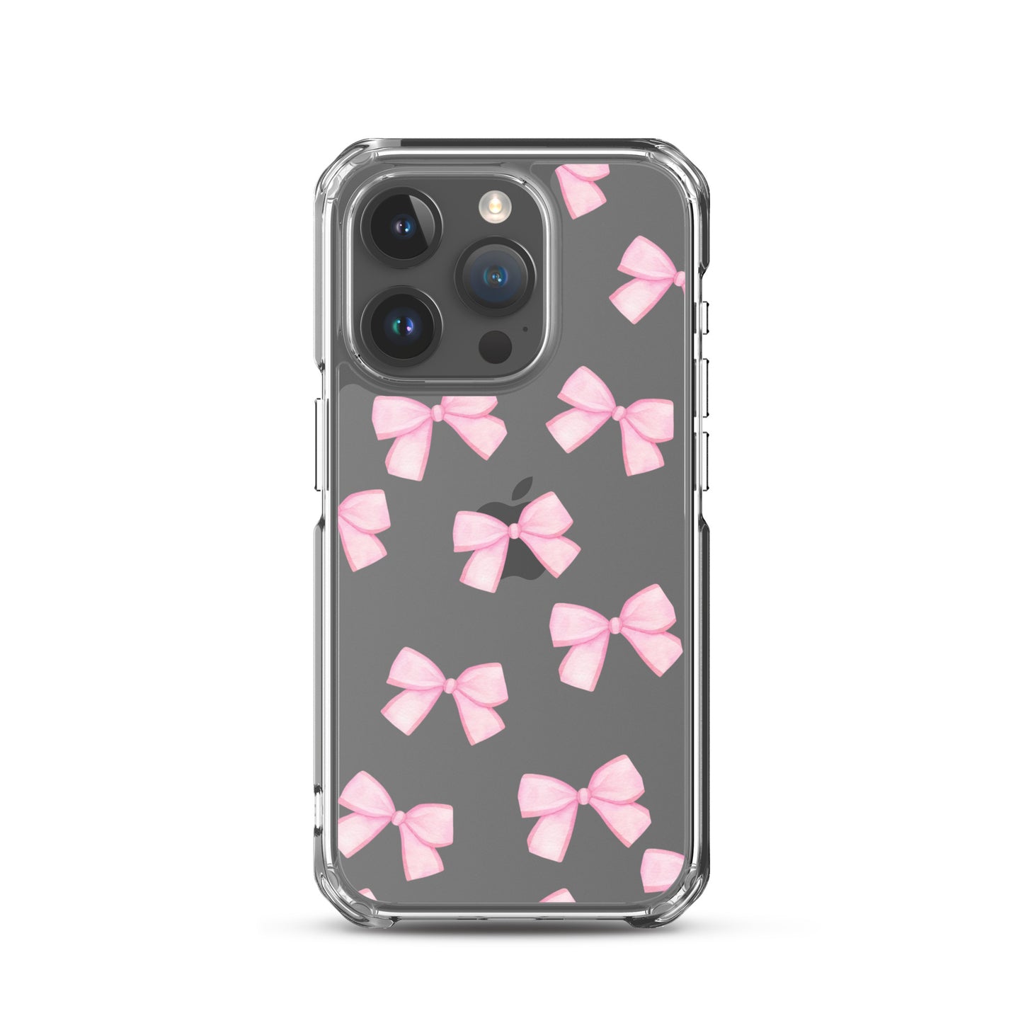 Pink Bows Clear iPhone Case