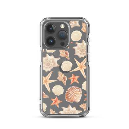 Sunset Shells Clear iPhone Case