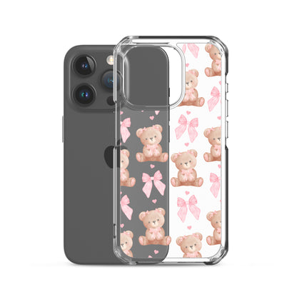 Bows & Bears Clear iPhone Case