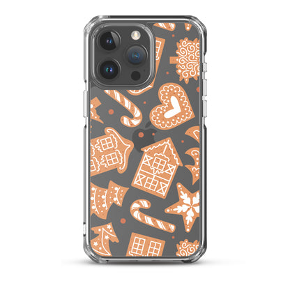 Gingerbread Clear iPhone Case iPhone 15 Pro Max