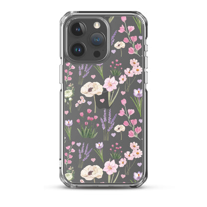 Purple Garden Clear iPhone Case