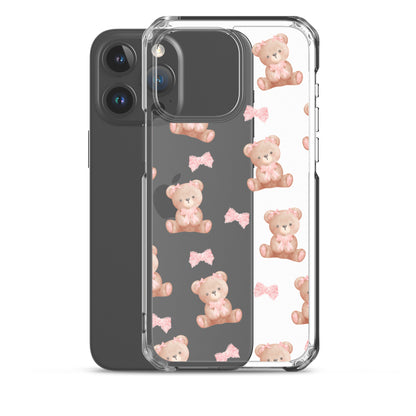 Bow Bear Clear iPhone Case