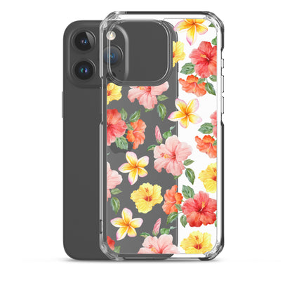 Hibiscus Bloom Clear iPhone Case