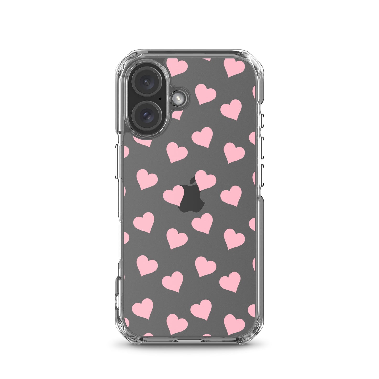 Pink Hearts Clear iPhone Case