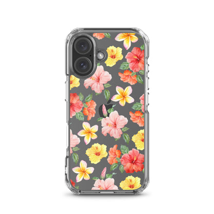 Hibiscus Bloom Clear iPhone Case