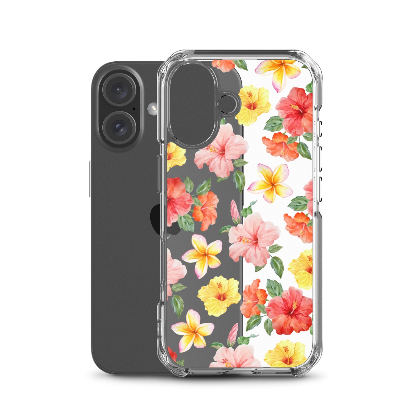 Hibiscus Bloom Clear iPhone Case