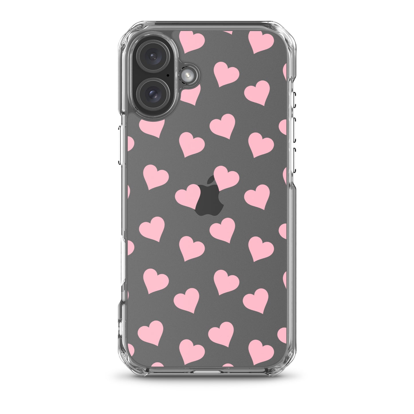 Pink Hearts Clear iPhone Case