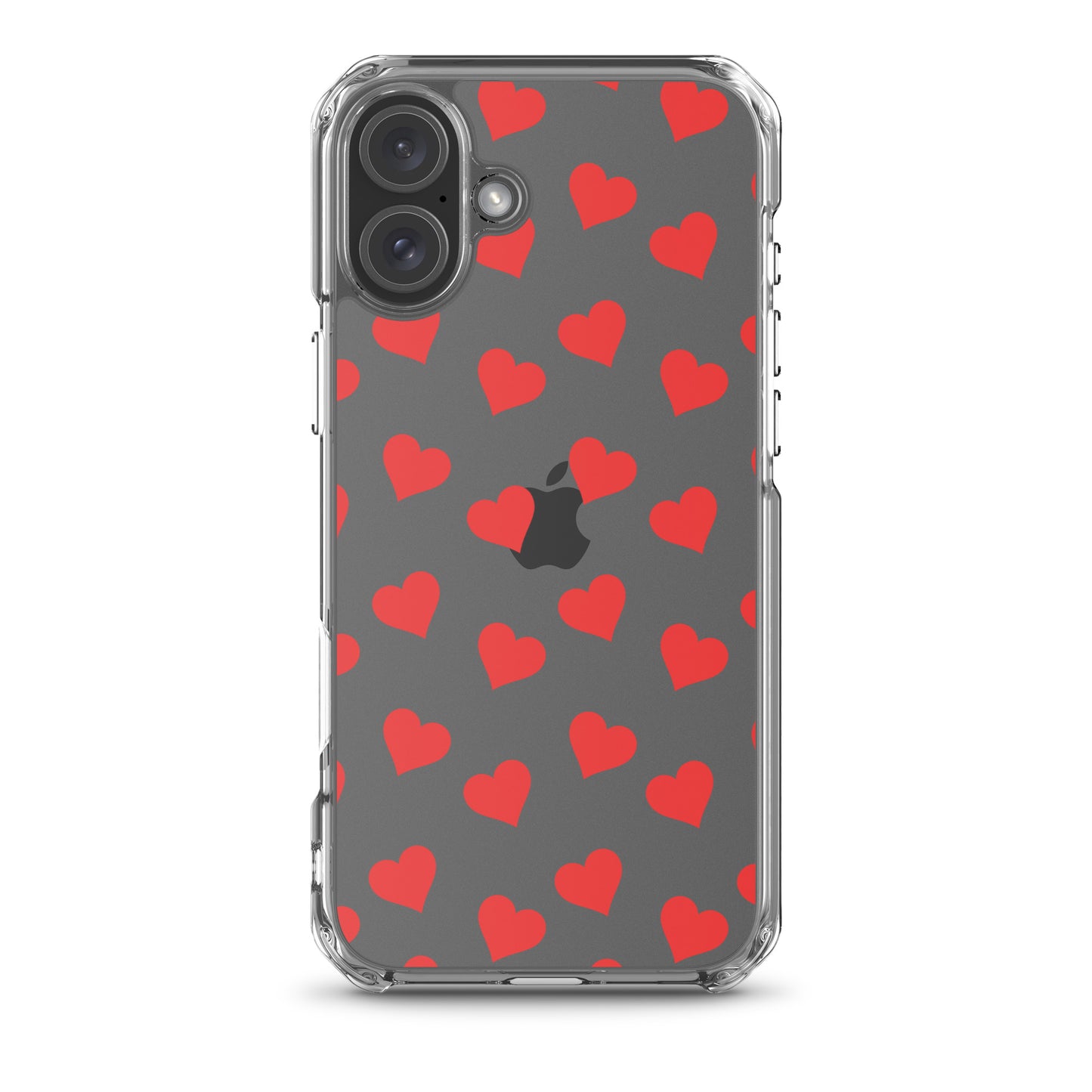 Red Hearts Clear iPhone Case