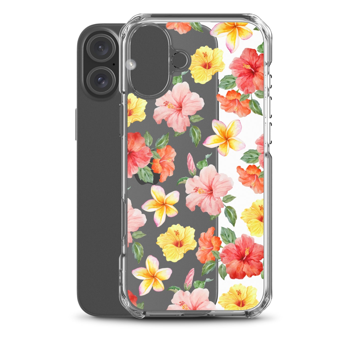 Hibiscus Bloom Clear iPhone Case