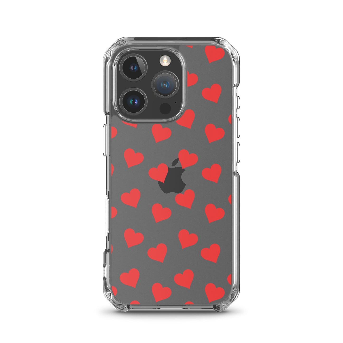 Red Hearts Clear iPhone Case