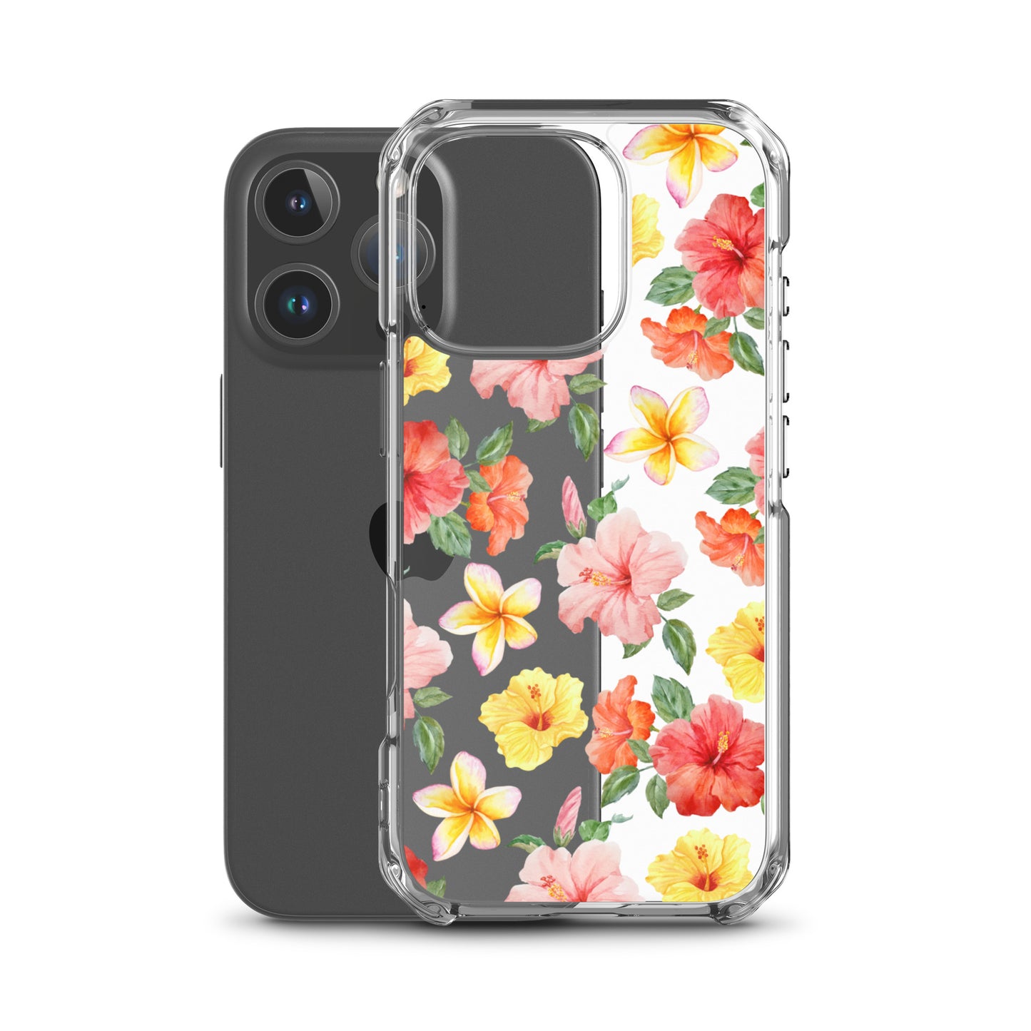 Hibiscus Bloom Clear iPhone Case