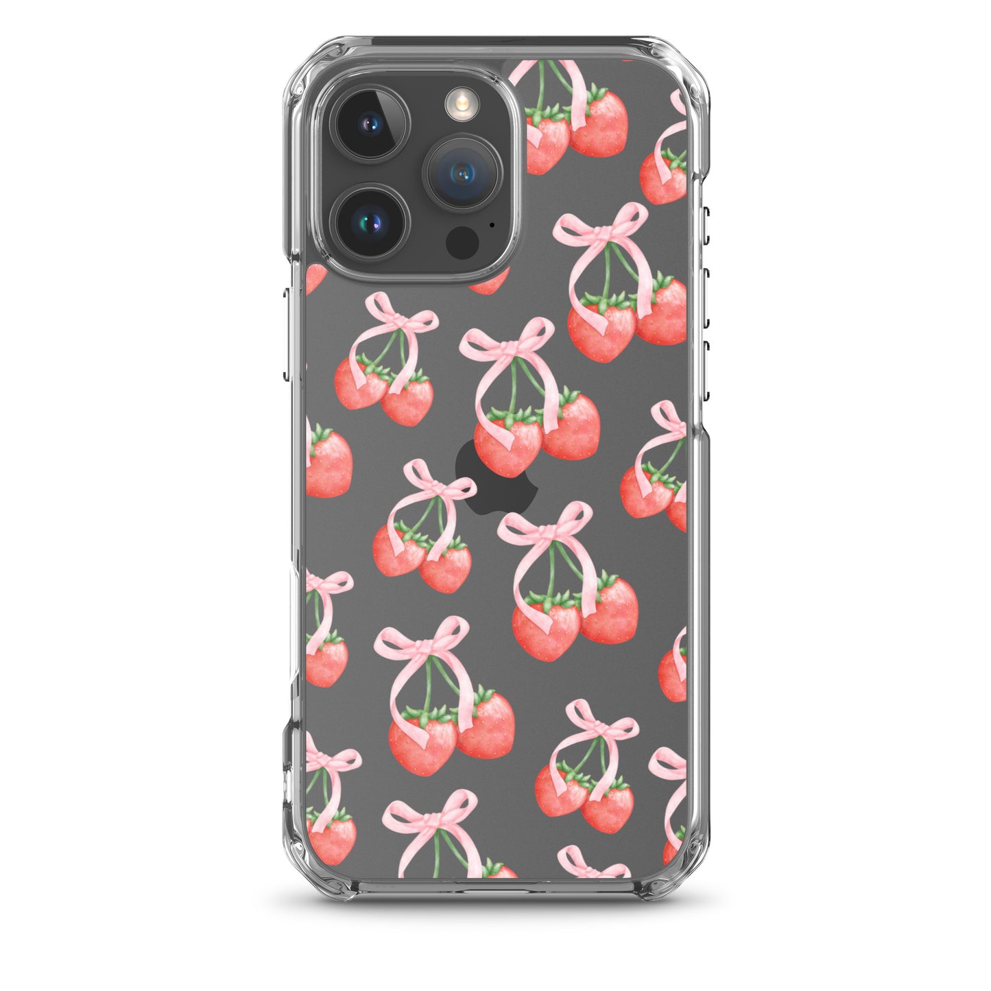 Sweet Strawberries Clear iPhone Case