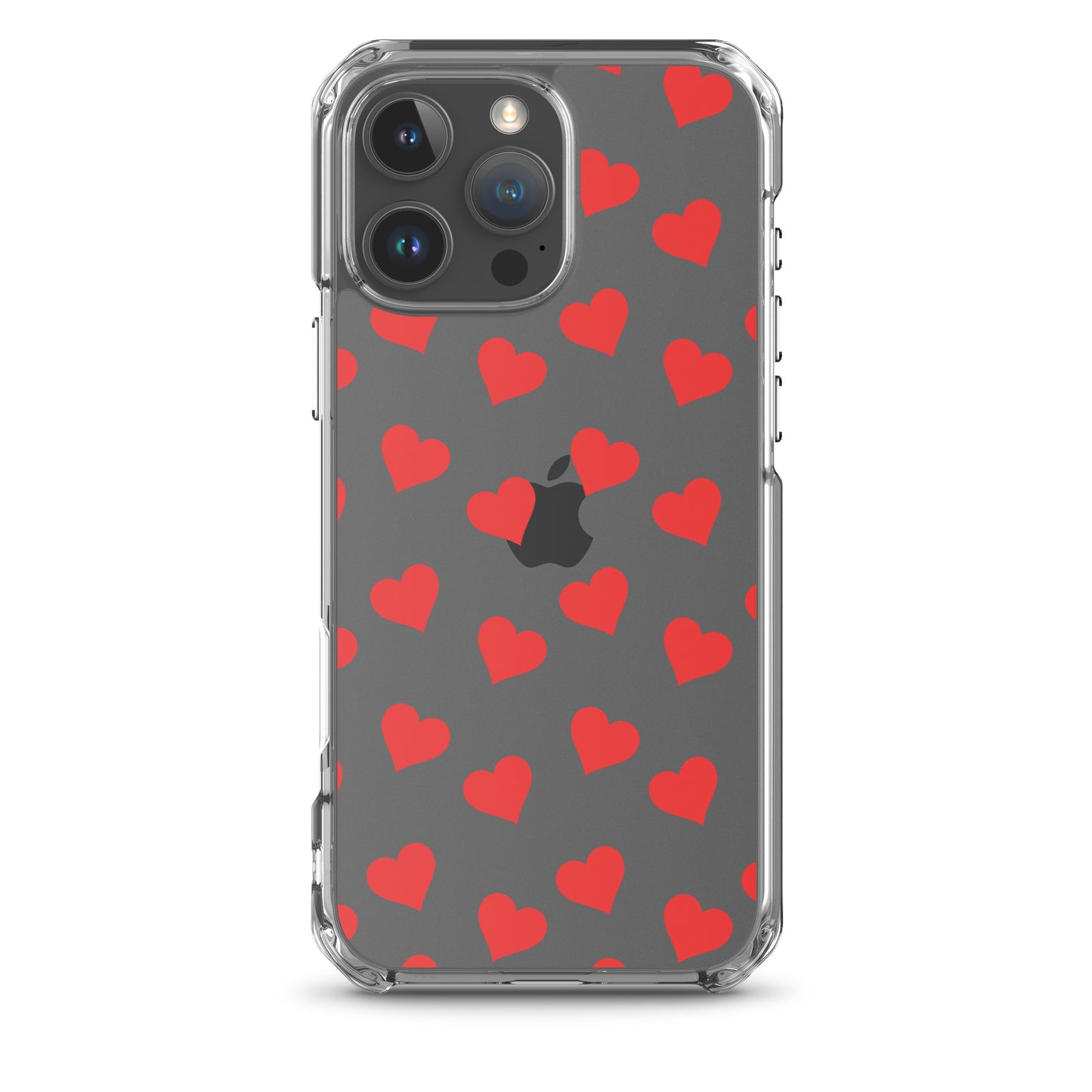 Red Hearts Clear iPhone Case