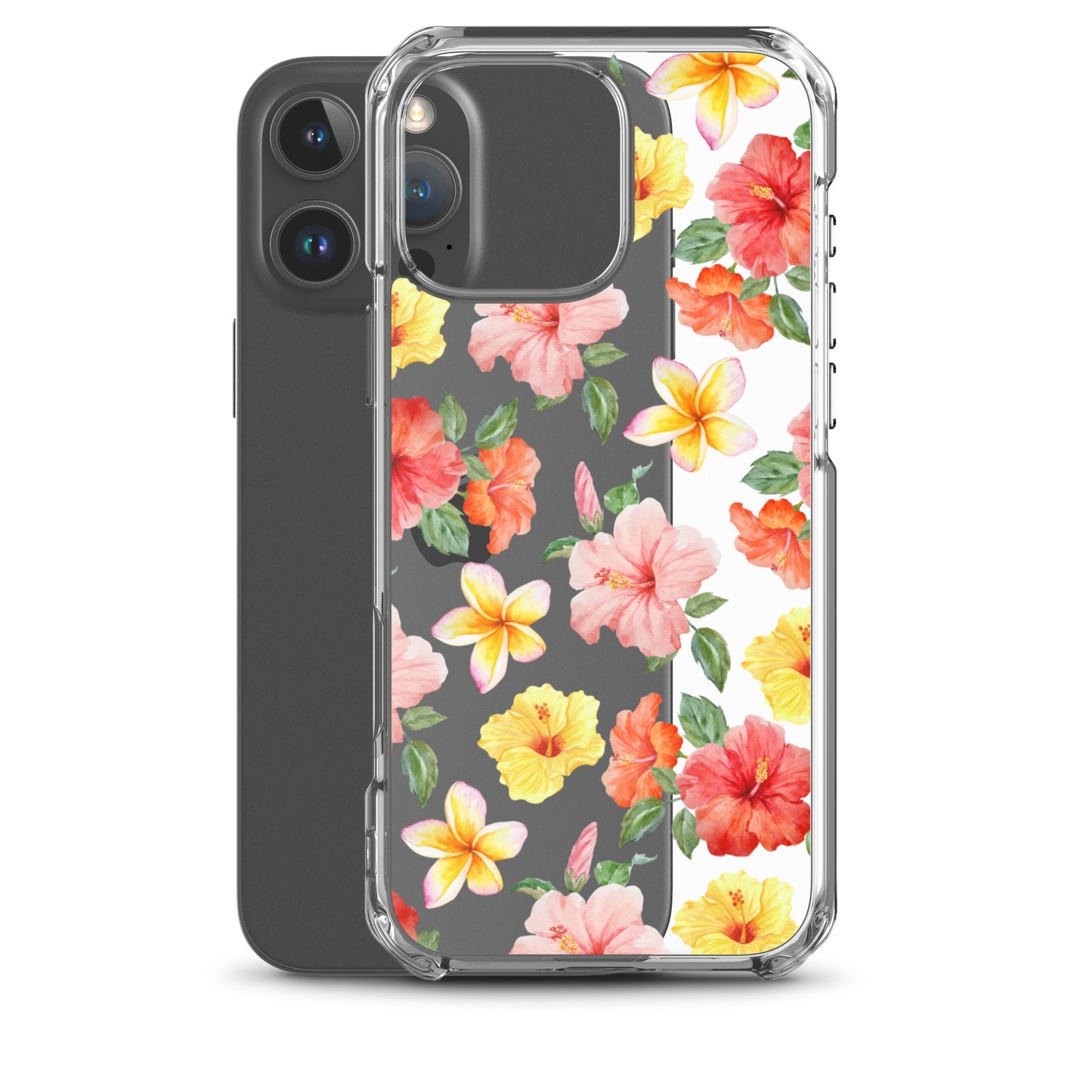 Hibiscus Bloom Clear iPhone Case