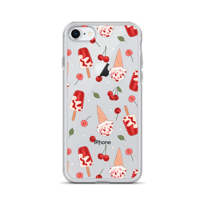 Cherry Ice Cream Clear iPhone Case iPhone 7/8