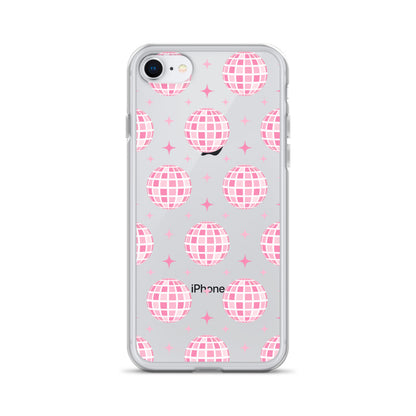 Pink Disco Clear iPhone Case iPhone 7/8