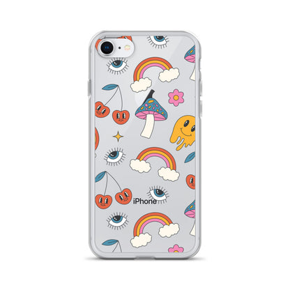 Rainbow Vibes Clear iPhone Case iPhone 7/8