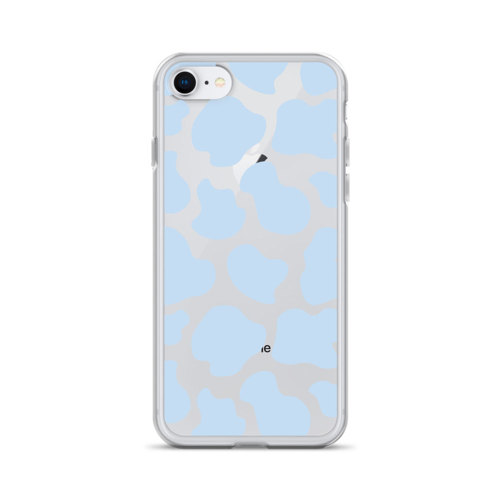 Blue Cow Clear iPhone Case iPhone 7/8