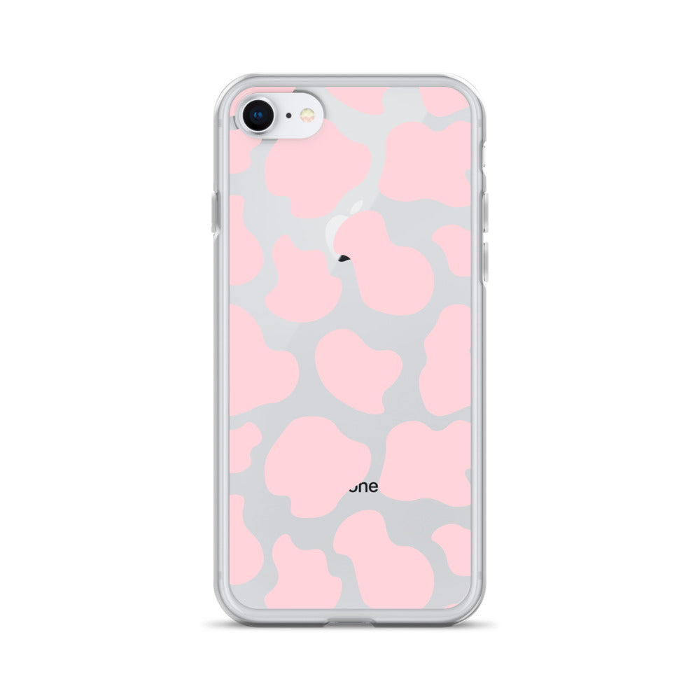 Pink Cow Clear iPhone Case iPhone 7/8