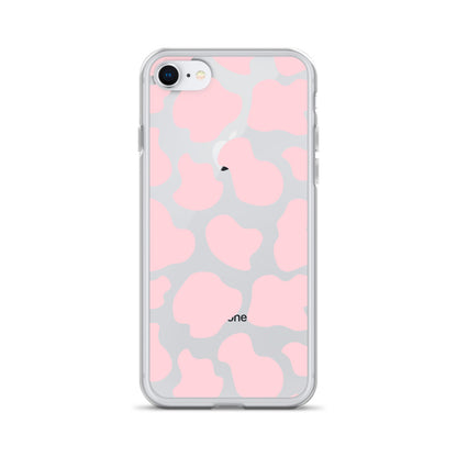 Pink Cow Clear iPhone Case iPhone 7/8