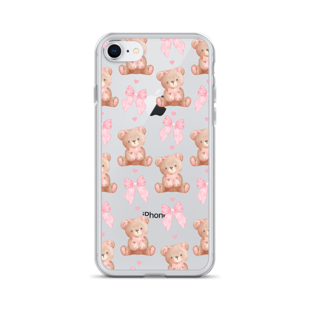 Bows & Bears Clear iPhone Case