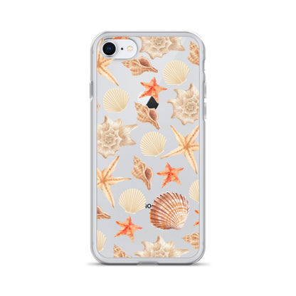 Sunset Shells Clear iPhone Case