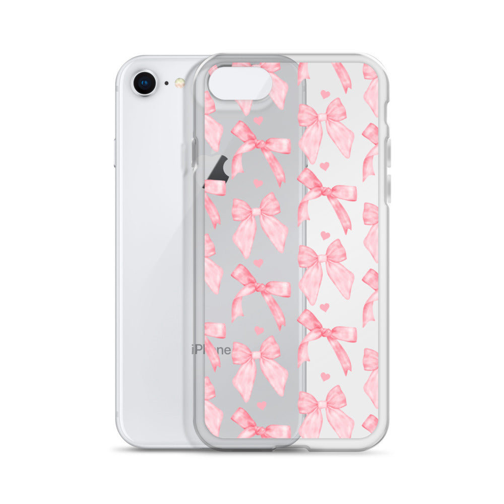 Flirty Bows Clear iPhone Case