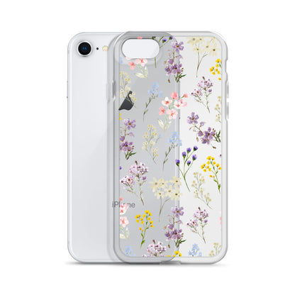 Watercolor Garden Clear iPhone Case