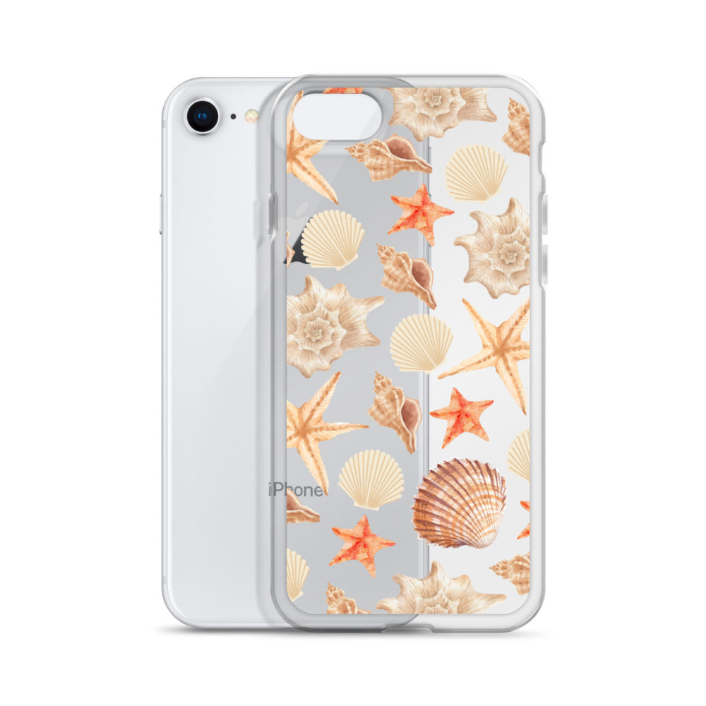 Sunset Shells Clear iPhone Case