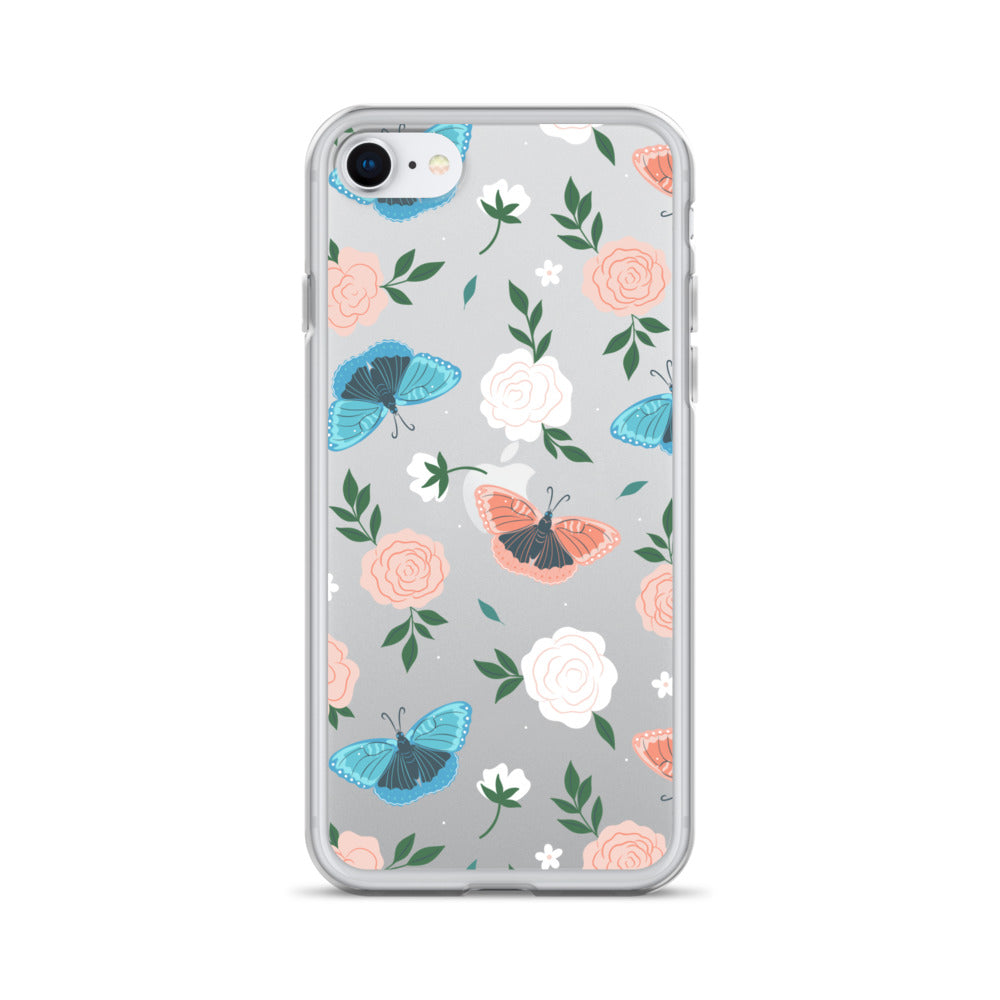 White Blossom Clear iPhone Case iPhone SE