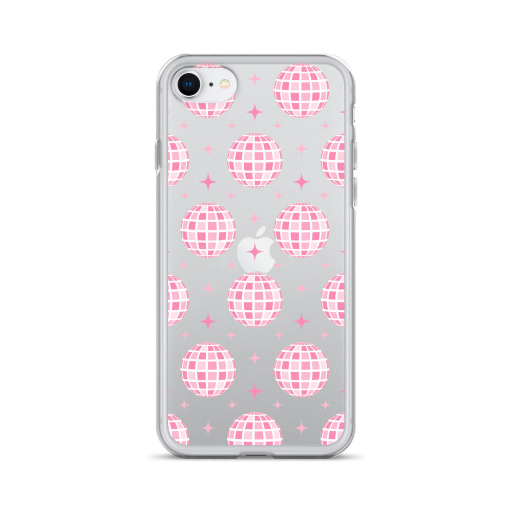 Pink Disco Clear iPhone Case iPhone SE