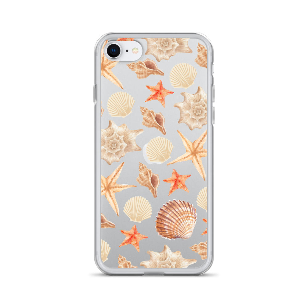 Sunset Shells Clear iPhone Case