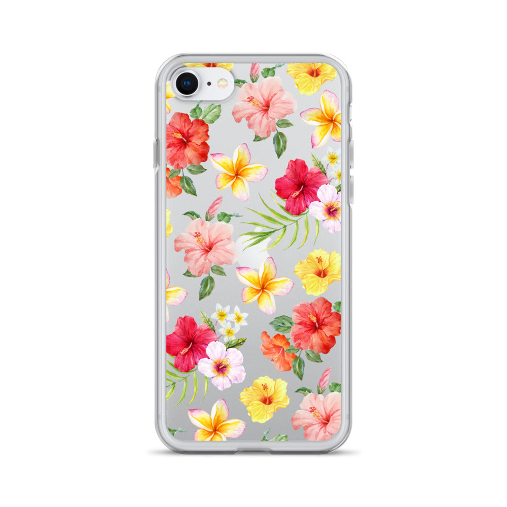 Hibiscus Clear iPhone Case