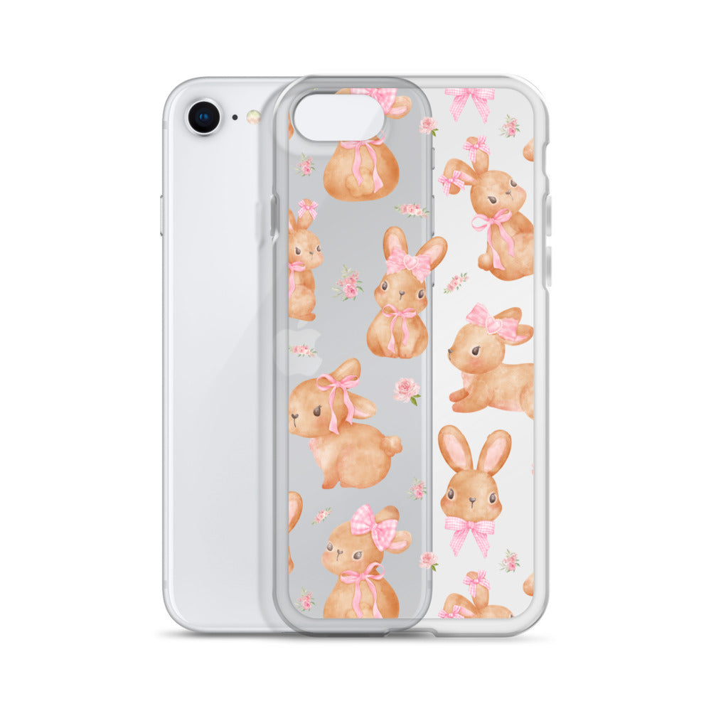 Bow Bunny Clear iPhone Case