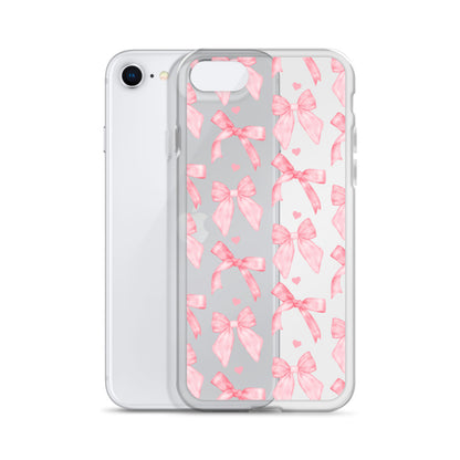 Flirty Bows Clear iPhone Case