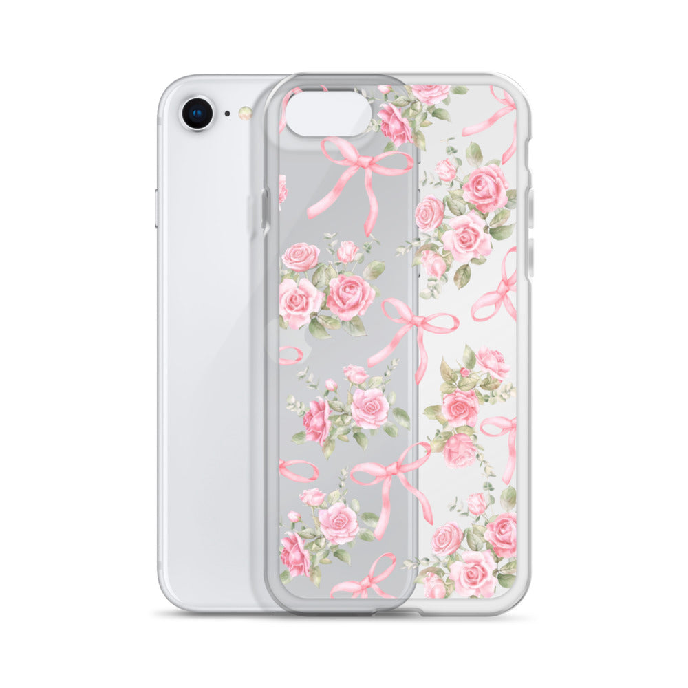 Bows & Roses Clear iPhone Case