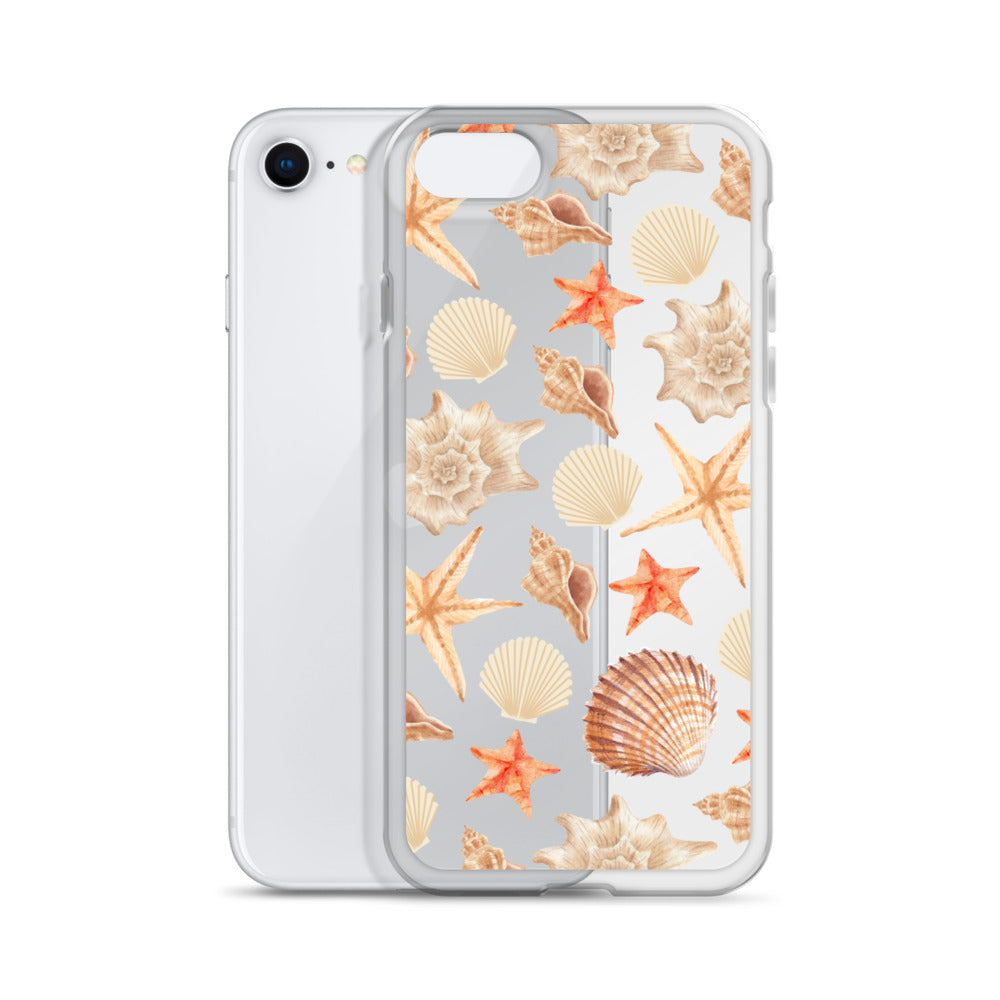 Sunset Shells Clear iPhone Case