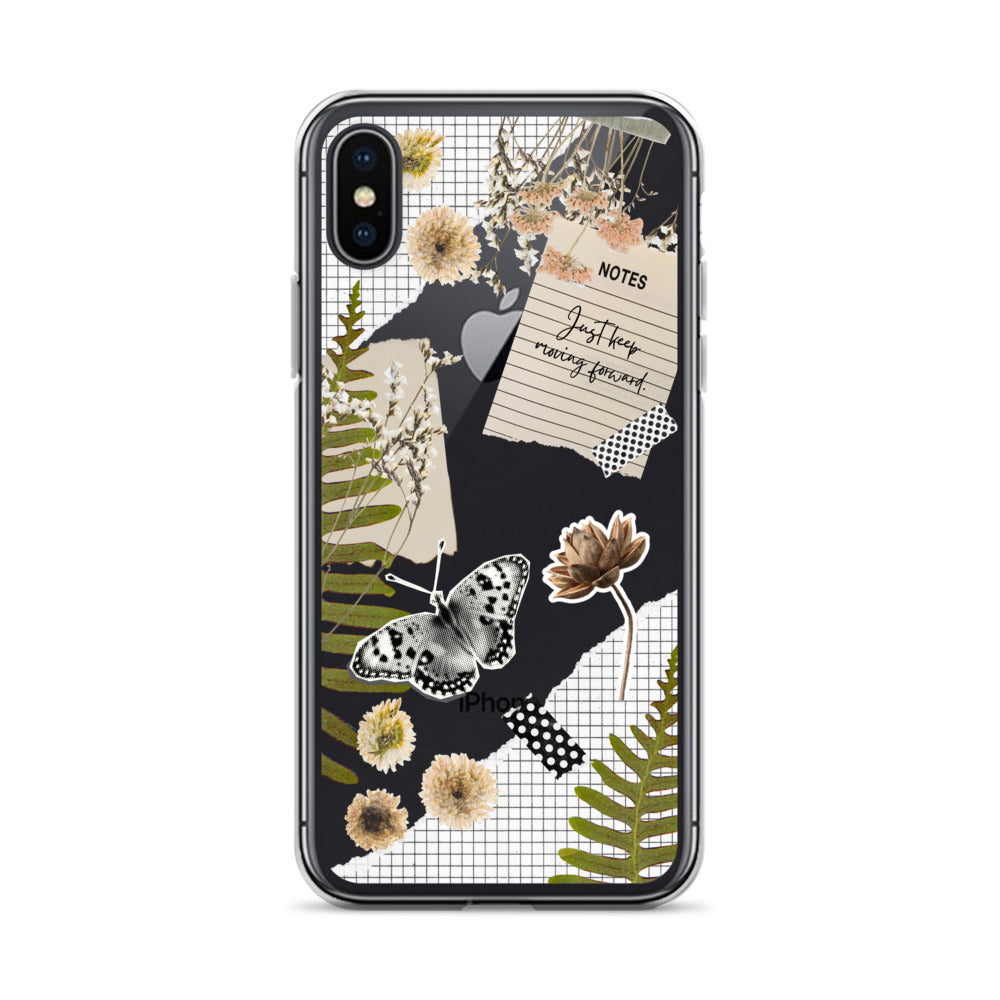Boho Collage Clear iPhone Case iPhone X/XS