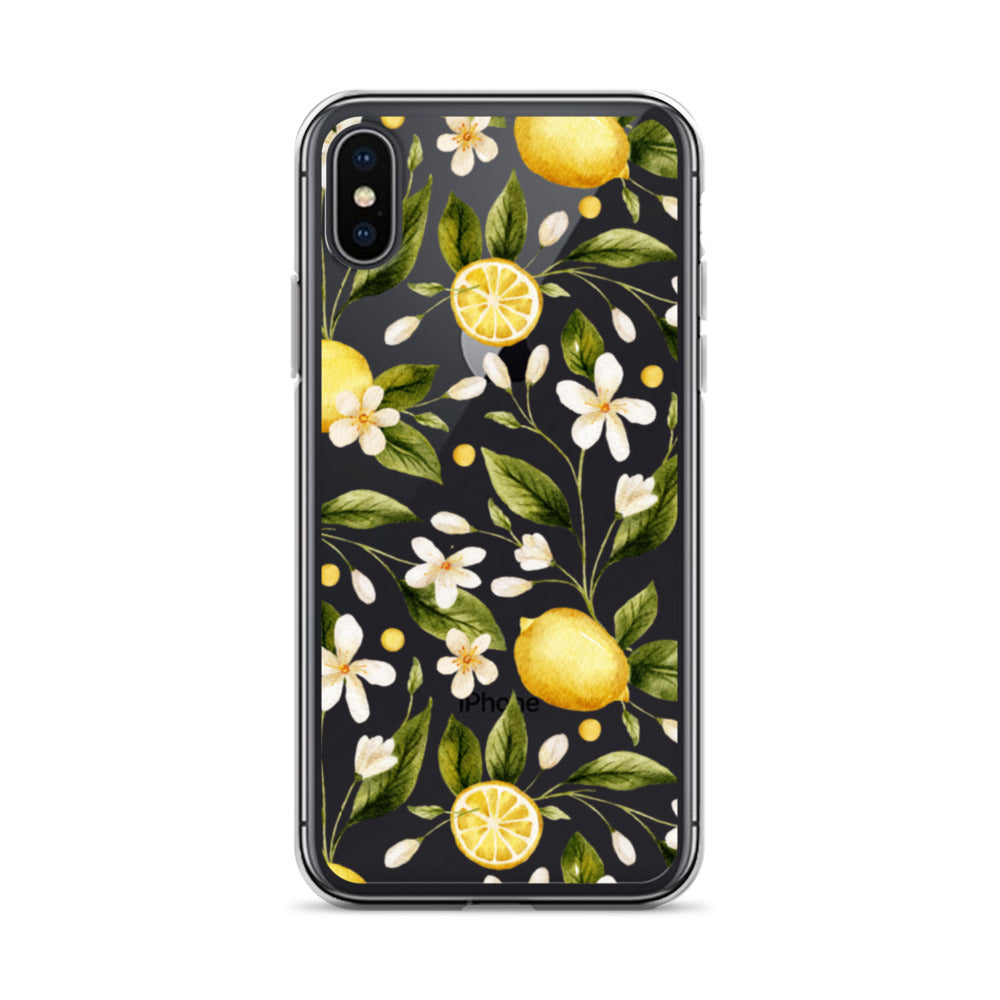 Lemon Garden Clear iPhone Case iPhone X/XS