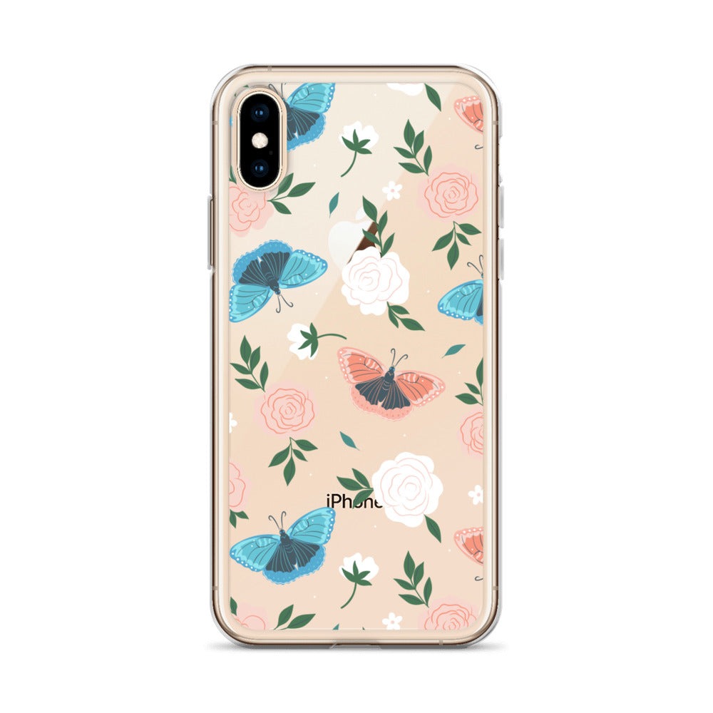 White Blossom Clear iPhone Case