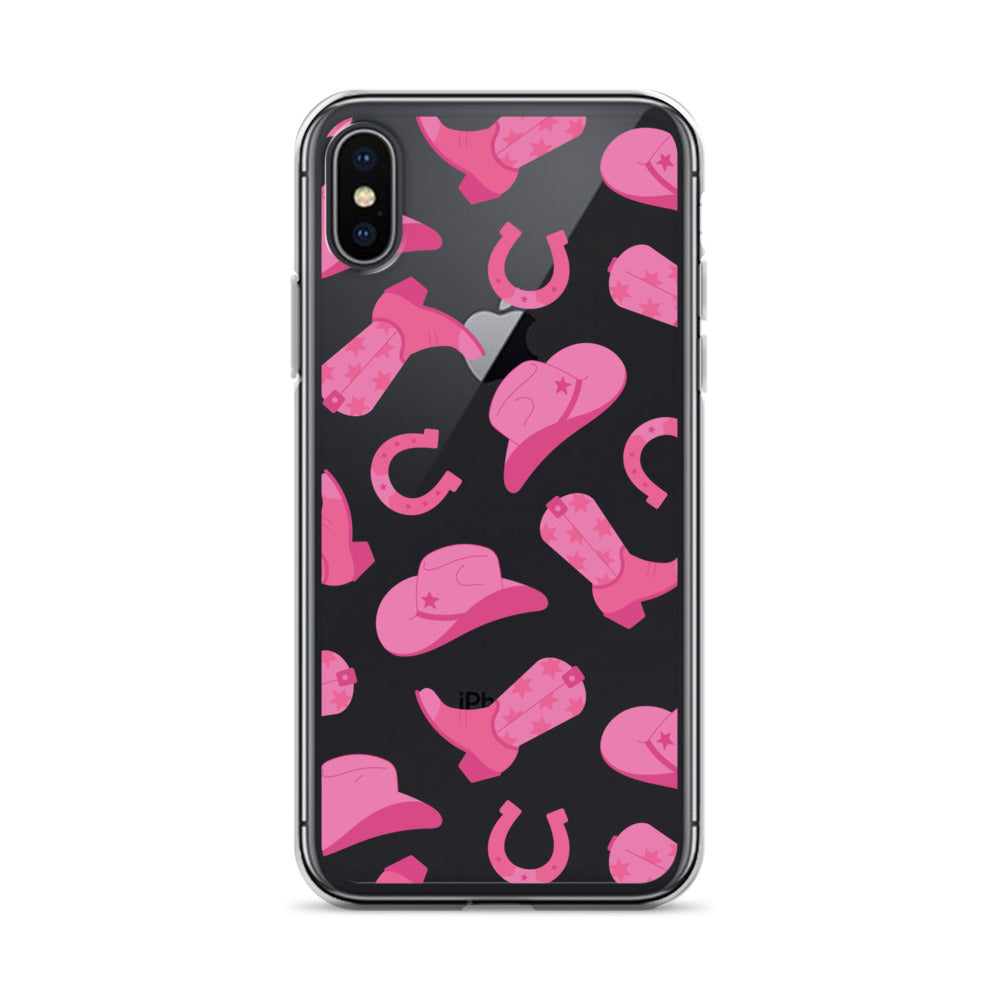 Pink Rodeo Clear iPhone Case iPhone X/XS